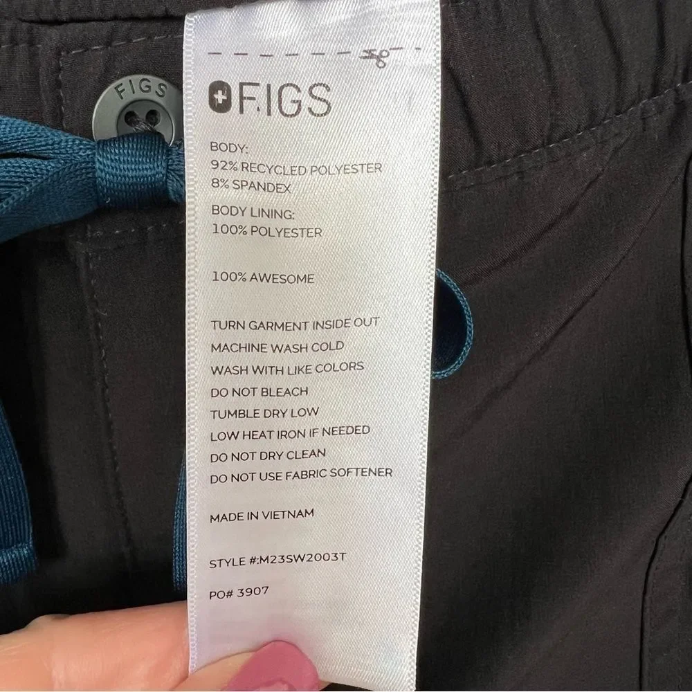 Figs Tansen FREEx Lined Jogger Scrub Pants Men’s Size XXL Tall Black